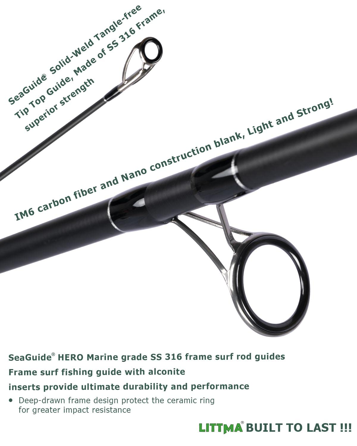 LITTMA Striped Bass Assassin Fishing Rod Surf Spinning Rod